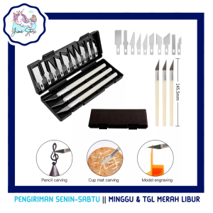 YUME SHOP - Pisau Ukir Pen Cutter Set Refill Art Knife Craft Cutting Sticker Stiker Scrapbook DIY