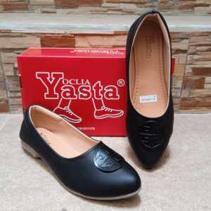 Promo 5.5 Sepatu kantor Flat Casual Wanita Out Sole Karet TPR Balet