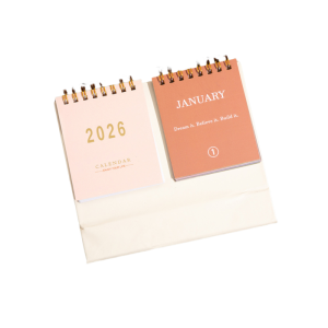 CUNXIN Double Sides 2026 Calendar Spiral Binding Minimalist Design Memo Calendar 2026 Edition Flip Style Checklist Planner Display