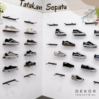 Tatakan sepatu atau sandal rak sepatu tempel dinding | bracket display sepatu