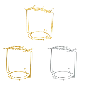 Iron Coffee Mug Holder Tree with Stable Base Cup Drying Rack Space Saving Saucers and Plates Drainer Kitchen Decoration