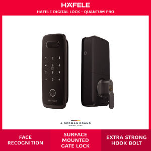 Hafele Quantum Pro Digital Gate Lock with Face & Palm Recognition | Free Installation | 2+1 Year Warranty