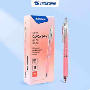 Combo 20 bút gel Thiên Long Gel-033 ngòi 0.5mm mực nhanh khô công nghệ đầu bút 2 viên bi giúp viết trơn êm