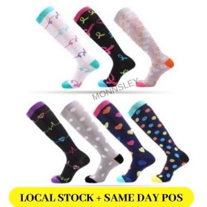 MONNSLEY 1 Pair Maternity Compression Socks Maternity Stocking Stoking Pantang ibu mengandung Sports Running Gym Socks