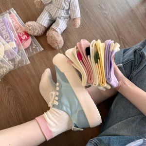 ถุงเท้าข้อกลางน่องผู้หญิงรุ่นใหม่ สีโดปามีน สวมใส่สบาย ผ้านุ่ม ไม่หนัก ไม่อับชื้น