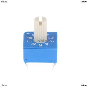 [COD] shiou สวิตช์เข้ารหัส1ชิ้น ERD110RS เข้ารหัสโรตารี10บิต0-9 3:3พร้อมสวิตช์ที่จับ