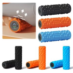 DYJKOUG 5 Modes Vibrating Foam Roller Rechargeable Adjustable Electric Yoga Column Multifunctional Deep Tissue Exercise Muscle Massager Yoga