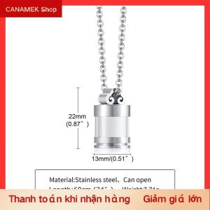 CS Rõ ràng Hollow fillable Glass ống dây chuyền cho phụ nữ người đàn ông urn tro hỏa Táng đồ trang sức tưởng niệm lưu niệm Mặt dây chuyền