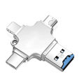 เครื่องอ่านการ์ด USB 3.0 การ์ดรีดเดอร์ 4 in 1 TF / SD การ์ดหน่วยความจำสำหรับ Android/IOS/Micro SD Card Reader. 