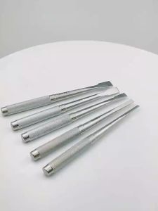 GREATLH-Osseous Bone Small Flat Knurled Round Handle Chisel Nose Cosmetic Osteotome Osteotomy OrthopedicsInstrument