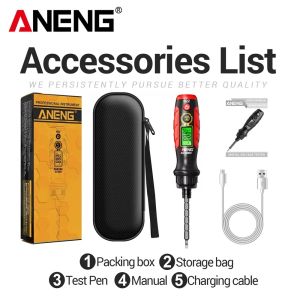 CHLOCH Màn hình kỹ thuật số Bút kiểm tra điện áp Còi báo động Đầu đôi Máy kiểm tra tua vít ANENG B22 Có thể sạc lại bằng USB Máy dò điện áp Dụng cụ sửa chữa điện tự làm