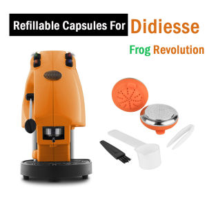 【i Cafilas】[YJ05] Reusable Refillable Coffee Capsule Filter Stainless Steel Crema Maker Cups Pod for Didiesse Frog Base Revolution Coffee Machine
