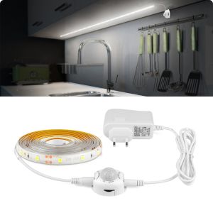 Seville 5m Wireless PIR Motion Sensor LED Strip light 12V Auto on/off Stair Wardrobe Closet kitchen LED Light lamp 220V