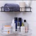 Rak Sudut Kamar Mandi Tempel Dinding Tanpa Paku Dan Baut Kuat Anti Karat Include 2pcs Hook tempel. 
