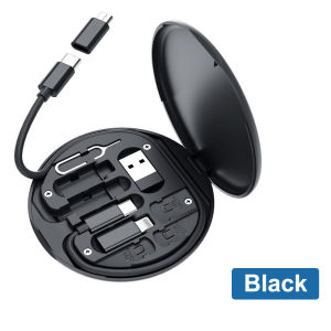 Fonken 5 Trong 1 60W Cáp sạc nhanh Thiết Lập Lưu Trữ Hộp USB đa chức năng Cáp sạc Tổ Chức Di Động Sạc Cáp Thiết Lập Với Giá để điện thoại