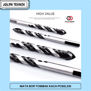 MATA BOR ULIR HITAM KACA KERAMIK BETON KAYU UBIN DLL DRILL BIT SET K55 SET 5IN1 POSELEN