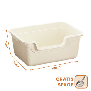 FOCAT Bak Pasir Kucing Anjing M19 Pet Litter Box Desain Terbuka Ukuran Besar / Toilet Kucing Anjing