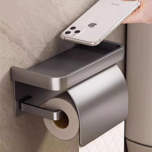 [HOT] Toilet Tissue Box Wall-mounted Toilet Paper Holder Bathroom Non-perforated Roll Paper Holder