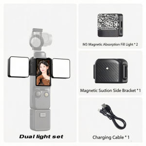 Magnetic LED Fill Light for DJI Osmo Pocket 4 Rechargeable Video Light for Vlogging Mini Camera Lighting