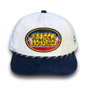DISKON 50 Topi Ropehat Corduroy Sweet Memories Broken White Navy Thisplan