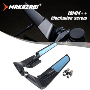 กระจกมองหลังใหม่กระจกมองข้างมองหลัง CNC 10มม. ++ กระจกปรับได้หมุนได้สำหรับฮอนด้า CB750แตนสำหรับ KTM 1290 Super Duke สำหรับ HUSQVARNA Vitpilen 701สำหรับ MT 09 SP Mt09 Sp 2017-2023 Mt10 MT-10 Mt07 MT-07