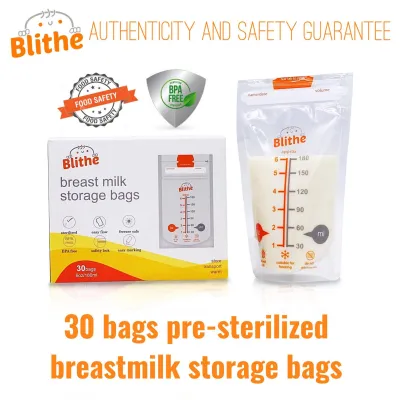blithe breast milk storage bags 30pack 180ml breastmilk pump container holder bag bottles cups pouch