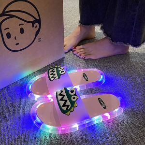 Free Shipping New Luminous Slippers For Women Stylish And Unique Suitable For Indoor And Outdoor Wear Non-Slip Cartoon Design One-Strap Sandals Also Available For Men And Couples