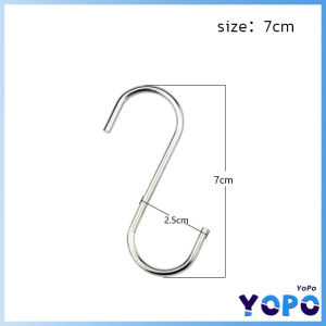 YoPo Stainless Steel Hooks Metal S-Shaped Multi-Purpose Hooks for Work Shop Home Kitchen Bathroom