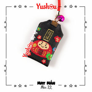 Móc Khóa Yushou May Mắn - Daruma (Kiểu Omamori) Có sẵn