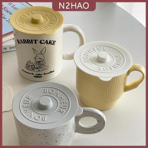 N2HAO 1pcs phổ Silicone Glass cup Bìa niêm phong nắp bảo vệ nhiệt độ bảo quản cho cà phê Sữa cup với lồi xử lý