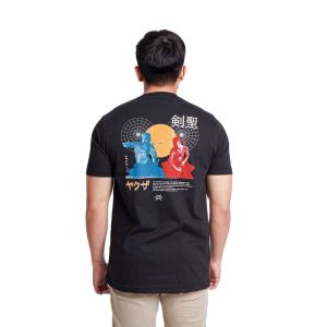 Kensei T-Shirt Kaos Lengan Pendek Yakuza Black KS010