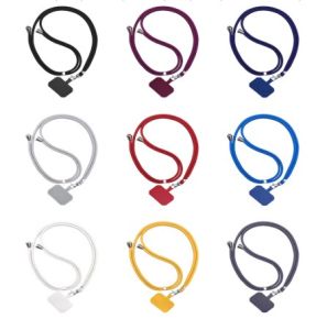 Universal Crossbody Patch Phone Lanyards Safety Strap Cellphone Strap Soft Rope for Cell Phone Hanging Cord