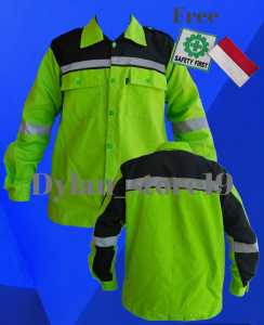 Kemeja Safety Wearpack Safety Kombinasi / Atasan Safety / Kemeja Safety / Seragam Proyek Wearpack Kerja Lengan Panjang K3