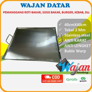 Pemanggang Wajan Roti Sosis Bakar Kebab Burger Stainless stell 40cm