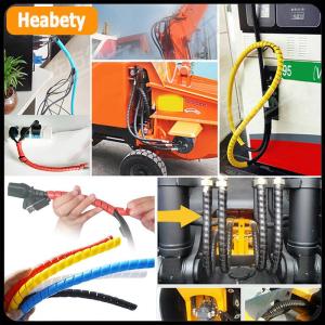 【2-3 days delivery】 1m 10mm 14mm Colorful Spiral Wire Organizer Wrap Tube Flame retardant Cable Sleeve