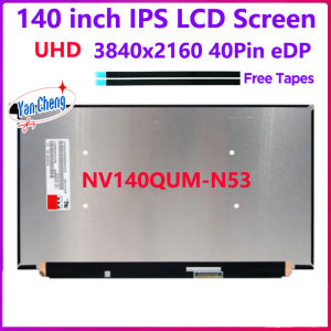 14" Laptop LCD Display NV140QUM-N53 For Lenovo ThinkPad X1 Carbon 7th 8th Gen PS Lcd screen 01YN122 UHD 4K 3840x2160 40pin eDP