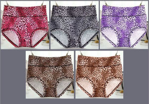 5ชิ้นล็อตผู้หญิงกางเกงจีสตริง T Hongs เซ็กซี่เสือดาวพิมพ์กางเกงเอวสูงหญิงนุ่มระบายอากาศชุดชั้นในชุดชั้นในกางเกง