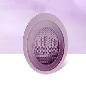 Silicone Wash Bowl Foldable Makeup Brush Cleaning Pad Beauty Tool Bristle Scrub Board