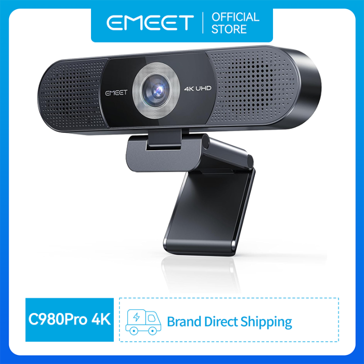 EMEET C980 PRO 3-in-1 4K Webcam with Microphone and Speaker,60°-98