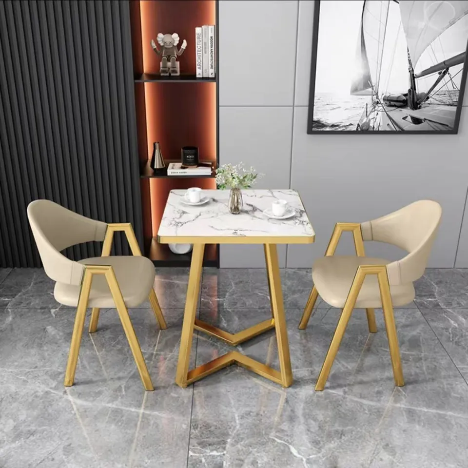 Tiancai Dining Table Set 2chairs and 1table Home and Coffee Shop Restaurant  furniture table and Chairs #5017-2 seater