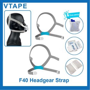 2 Pack Replacement Headgear Strap for F40 CPAP MaskAirFit F40 Headgear Strap with Clips Adjustable Headband (Headgear Only)