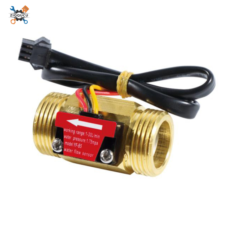 Ziqqucu Yf B5 Dn20 Flow Meter 6 Branch Copper Water Flow Sensor Turbine Flowmeter Flow Sensor