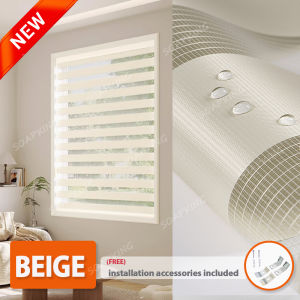 Premium Modern Korean Duo Roller Blinds Heat-Blocking Curtain  For Window Bedroom Decoration