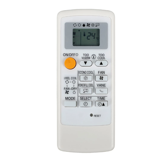 Télécommande Remplacement Mitsubishi Climatiseur - Compatible MP04A, MP07A, MSZ-HC22VA, Infrarouge, Simple