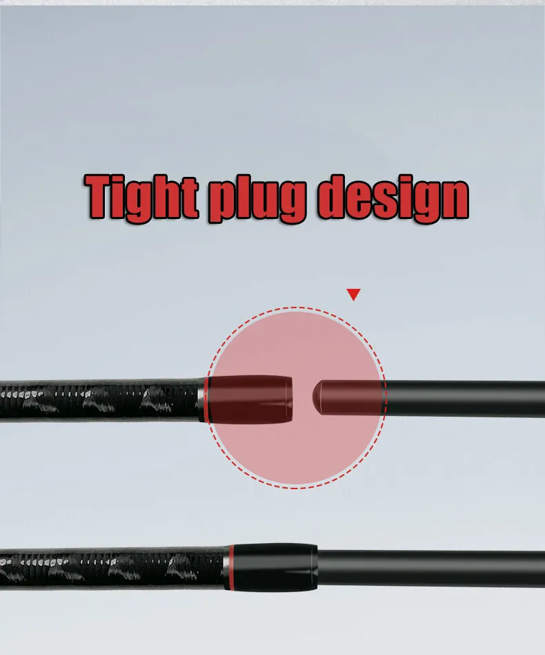 COD】M carbon fiber fishing rod 2 section soft cork portable ultra