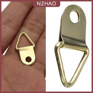 N2HAO 20 móc treo tường khung ảnh tam giác bằng đồng thau màu vàng kim cái gói