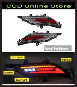 TOYOTA HARRIER XU80 2020-2025 Rear Bumper Light Reflector LED Light Lamp With Running Signal - 2pcs/set (Smoke / Red)