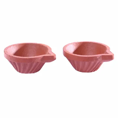 Partyforte Deepavali 9 PCS Red Clay Diya (5 CM) [LOCAL SELLER FAST DELIVERY!] Great for Diwali and Prayers!
