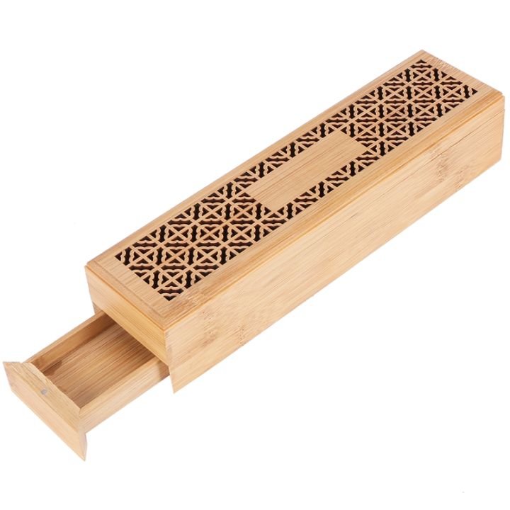 Incense Burner Incense Stick Holder With Drawer Joss Stick Box Hollow Aromatherapy Zen Lying