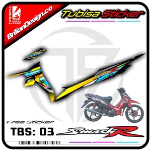 Sticker Striping Variasi Smash New SR - Stiker Striping Motor Smash New SR. TBS.SF.03